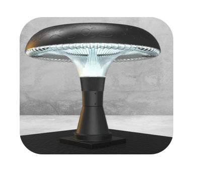 Mushroom pillar headlight