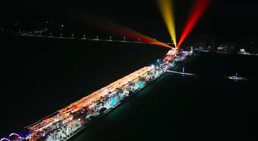 The internet famous street in Nawu Town, Maoming